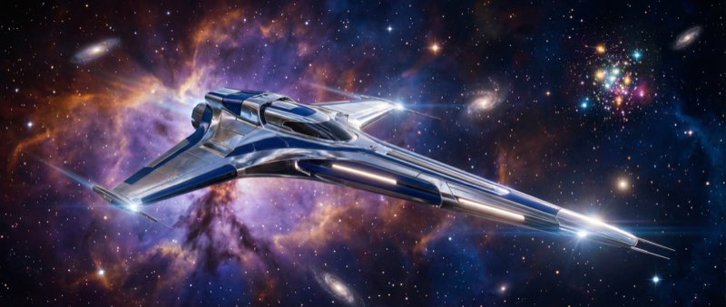 AI generated futuristic sci-fi spaceship design